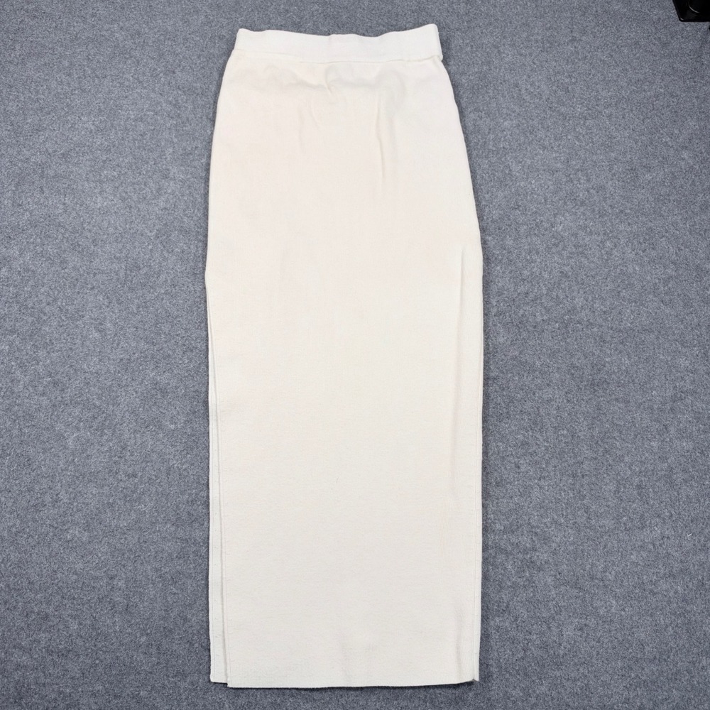 Sofia Richie x Bar III Maxi Pencil Skirt Side Slit Off White Column Skirt XS